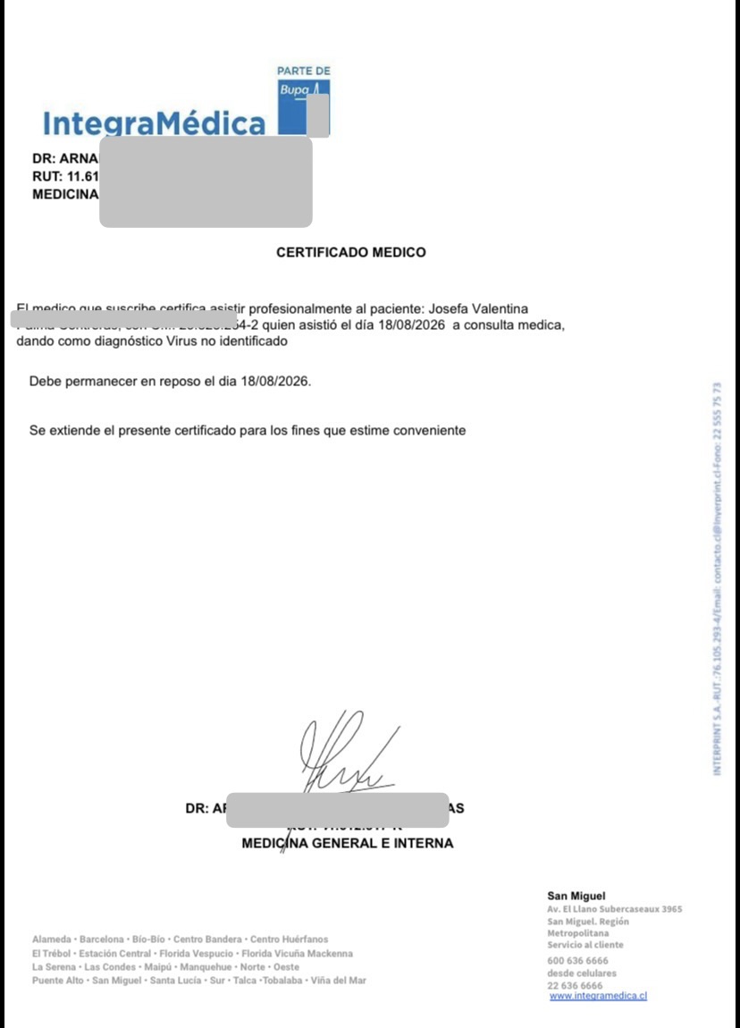 CERTIFICADO MEDICO